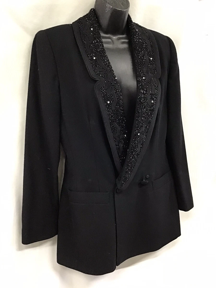 John Meyer Black Dress Coat Elegant Black Tie Evening Jacket