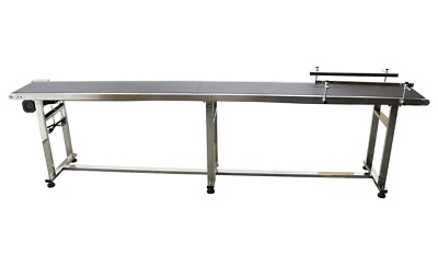 118x15.7inch Double Guardrails PVC Conveyor System for Industrial Transport 110V