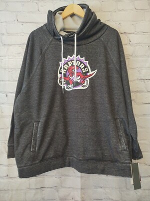 NBA Toronto Raptors Alyssa Milano Spiral Sweatshirt  2Xl XXL Charcoal NEW