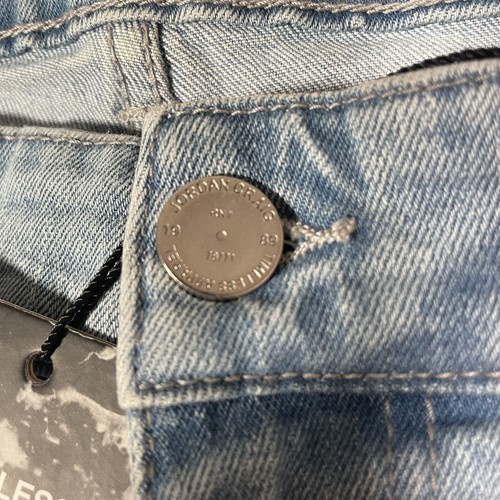 Jordan Craig Jeans Mens 36x32 Sean El Barrio Denim Ice Blue Slim Taper Pants - Picture 8 of 15