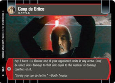 STAR WARS TCG WOTC JEDI GUARDIANS COUP DE GRACE (B) 5/105 GEM MINT