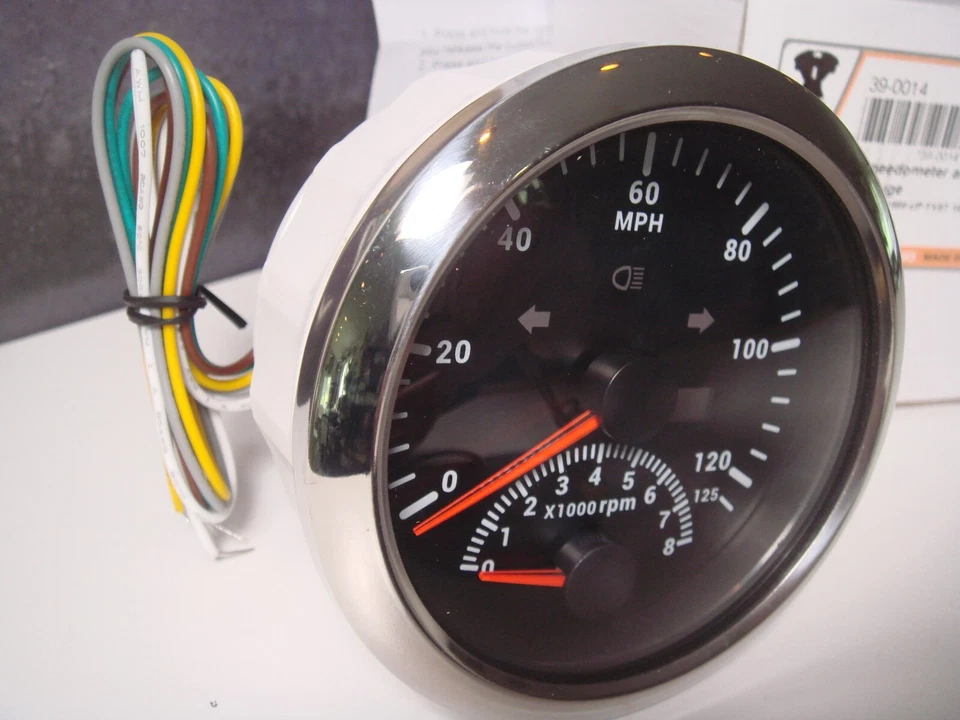 Harley Speedometer GPS Tachometer Gauges 85mm FL FXST FLST FLT V-Twin 39-0014 X9 - Image 3 of 4