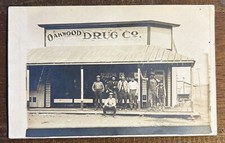 c1906 RPPC Oakwood Drug Co. Oakwood Oklahoma  OOAK  real photo postcard