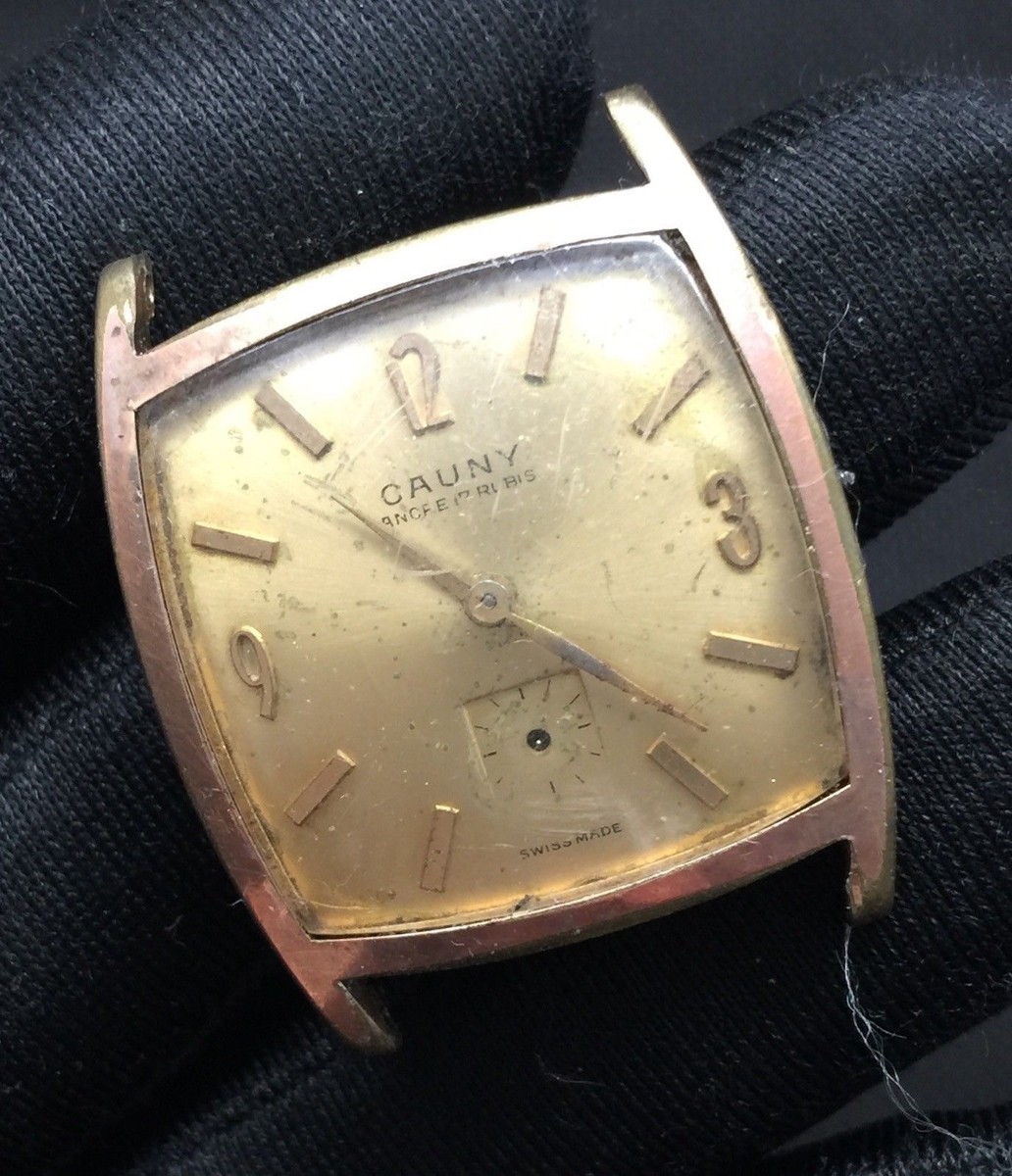 Montre Vintage À Remontage Manuel Cauny Ne Fonctionne Pas 29,2 Mm