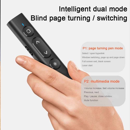 Wskaźnik laserowy Bezprzewodowy prezenter Pilot Power Point Clicker do PC MAC Laptop S7 - Zdjęcie 7 z 17
