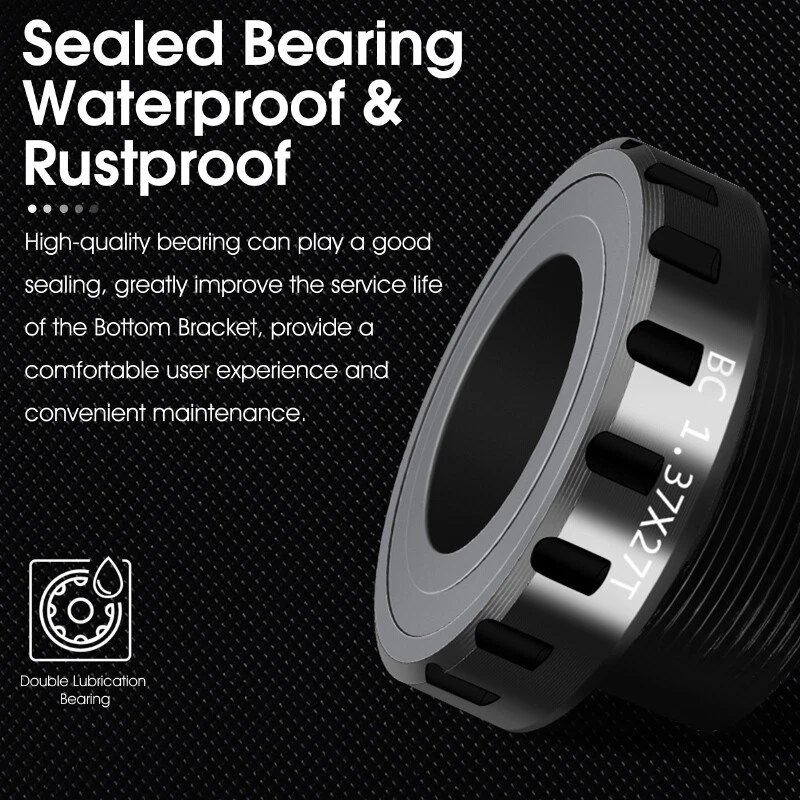 Soporte inferior hueco de aleación de aluminio para bicicleta MTB bicicleta de montaña carretera cojinete sellado Foto 4 de 4