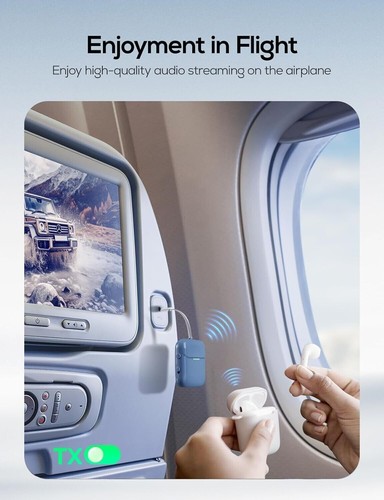 Récepteur émetteur audio sans fil Bluetooth Nulaxy pour jusqu'à 2 appareils bleu - Photo 7/7