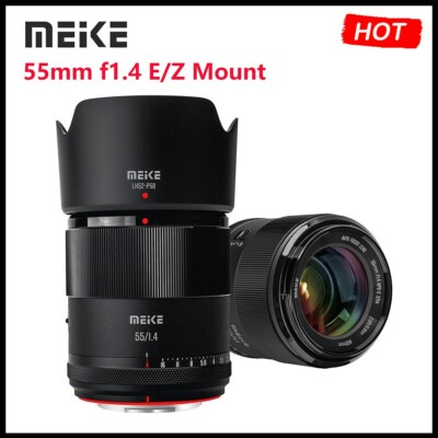 Meike 55mm F1.4 APS-C STM Auto Focus Golden Portrait Lens for E/Z Mount Cameras