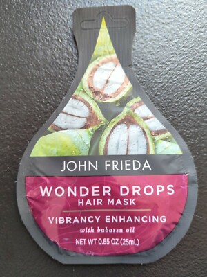 Lot of 3 JOHN FRIEDA WONDER DROPS VIBRANCY ENHANCING HAIR MASK WITH BABASSU OIL