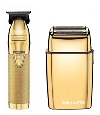 Babyliss Pro Professional Gold Cordless T-Blade Trimmer and Double Foil Shaver