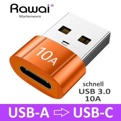 MARKENLOS Adapter USB A auf USB Typ C - 10A USB 3.0 - Schnellladen schnelle Daten mega gut