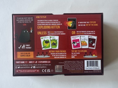 EXPLODING KITTENS Original Edition Card Game - Complete in Box - Picture 2 of 10