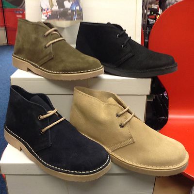 ROAMERS REAL SUEDE UNISEX DESERT BOOTS MENS LADIES GENTS  display picture 3