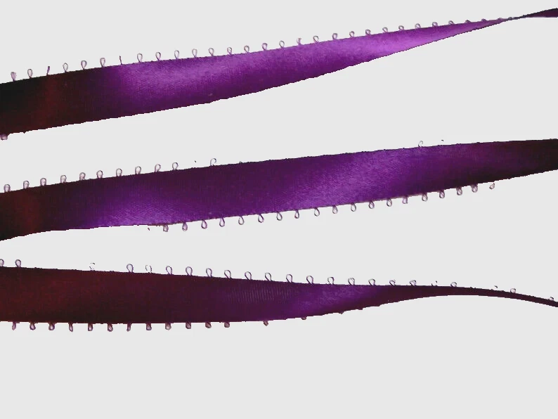 Schiff Brand Purple Picot Double-Face Satin Ribbon 5/8 inch wide x 9 yards B15 - Image 4 of 4