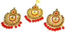 Earrings Tikka Set Goldplated new latest  Bridal  wedding Partywear set T46
