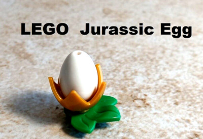 LEGO Dinosaur Egg Jurassic Golden Nest Bird White Grass Leaf Green Eagle Osprey