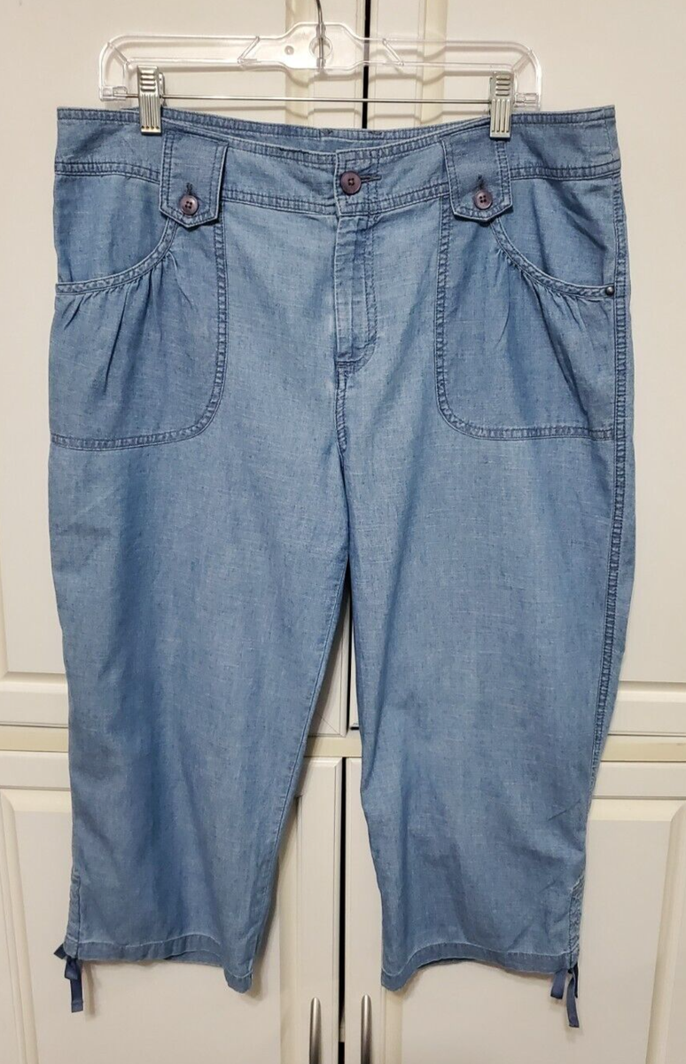 Alfred Dunner Chambray Capri Pants Buy Alfred Dunner Women Petite