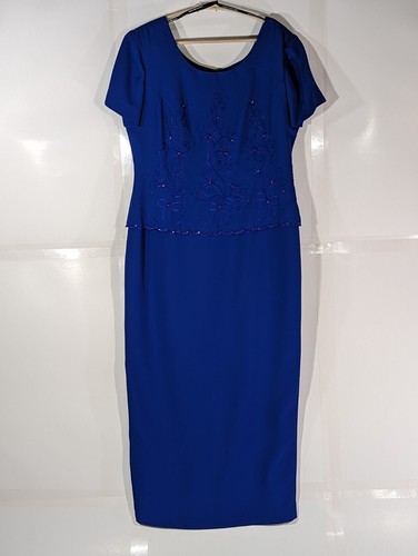 Robe Femme R&M Richards Taille 14 - Bleue, Occasion En Très Bon état