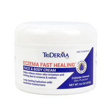 TriDerma Eczema Fast Healing Cream, Colloidal Oatmeal, No Cortisone/Steroids 8oz