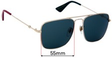 SFx Replacement Sunglass Lenses fits Gucci GG0108S - 55mm Wide