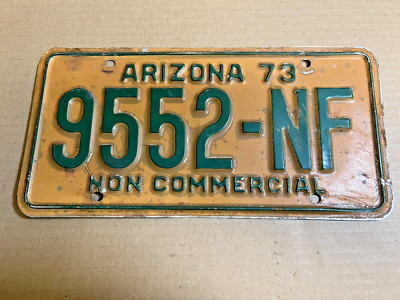 vintage an•an no.43 Vintage 1973 Arizona License Plate 9552-NF EXPIRED | eBay