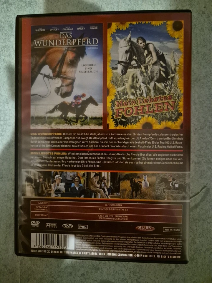 Pferde Box 2DVD's Das Wunderpferd + Mein liebstes Fohlen /Sehr Gut Familienfilm - Bild 2 von 3