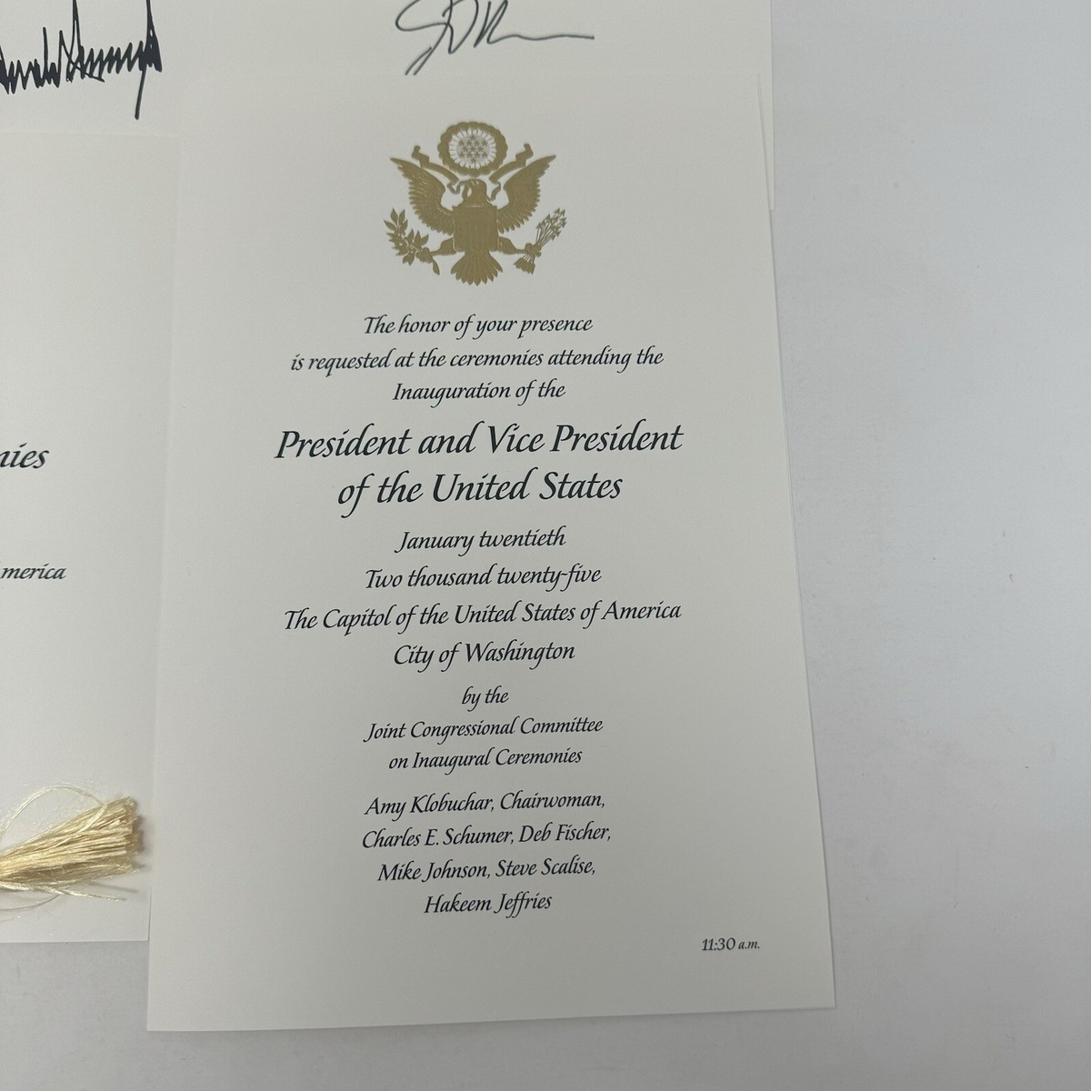 2025 Donald Trump 47 Inauguration Invitation & Program Packet