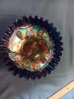 Fenton Blue Vintage Pattern RCE Bowl