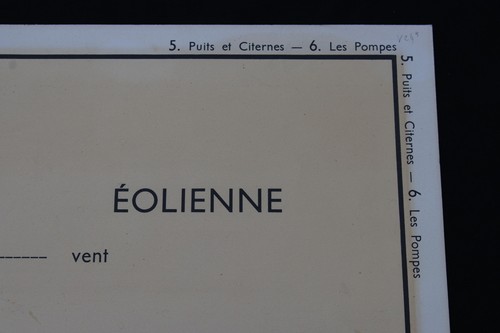 V249 Affiche scolaire papier Rossignol 5 PUITS CITERNE 6 POMPES 90*75 cm - Picture 3 of 7