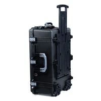 Black & Silver Pelican 1650 case. No foam - empty. Comes with wheels.