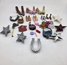 bratz shoes purses brushes Accessories Lot Wild West Star Horseshoe Bare Feet