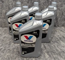 🔥Lot of 6 NEW🔥Valvoline Advanced SAE 0W-8 Synthetic Engine Oil Quart Bottles