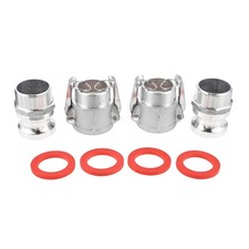 2PCS Camlock 2" Part F 2 PCS Type F Cam and Groove Fittings 4PCS Gaskets