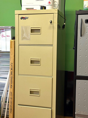 FireKing Turtle 4-Drawer Vertical Metal Filing Cabinet, !! As is !!
