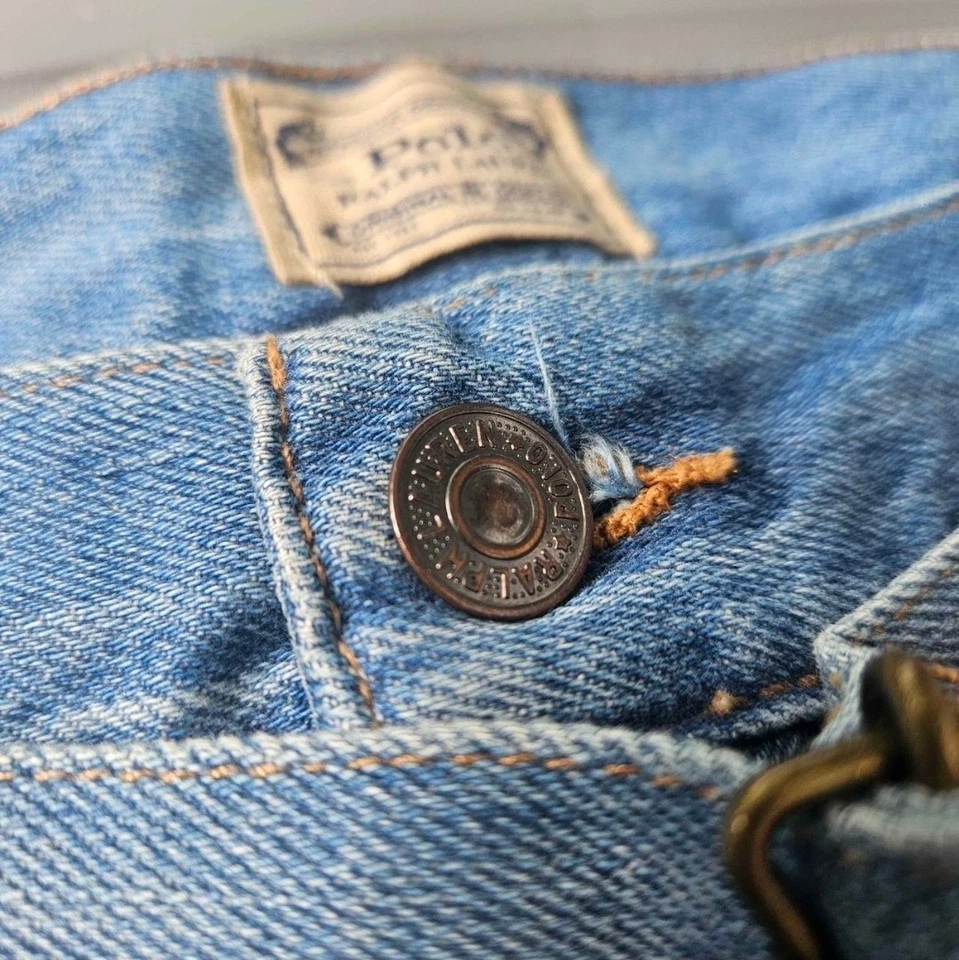 Polo Ralph Lauren Mujer Denim Falda Western Hebilla Cinturón Talla 2 Azul Jean Foto 4 de 4