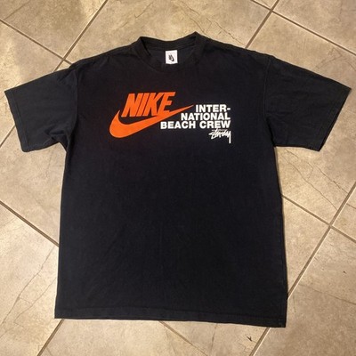 Nike x Stussy International Beach Crew T-Shirt Black Size Mens Medium