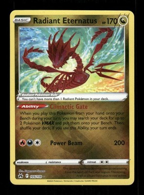 Pokemon Radiant Eternatus Radiant Rare Crown Zenith 105/159 NM