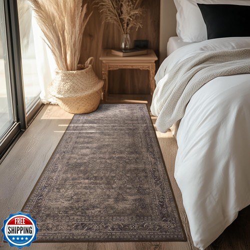 2x8 ft Runner Rug – Boho Indoor Area Rug, Non-Slip, Machine Washable, Low Pil - Bild 3 von 5