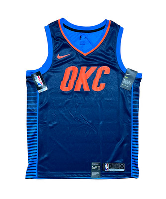Men's Large Oklahoma City Thunder Nike Dri-Fit Statement Edition Swingman Jersey