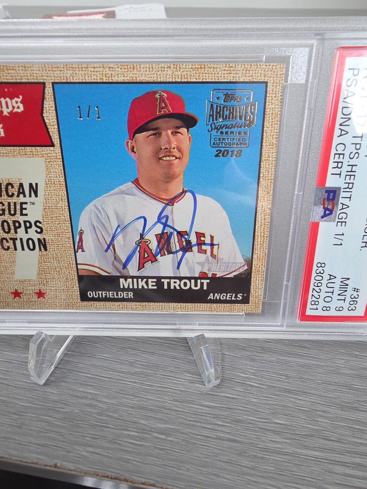 2018 Topps Heritage Archives Signature Series On Card Auto 1/1!!  Wow! view 3