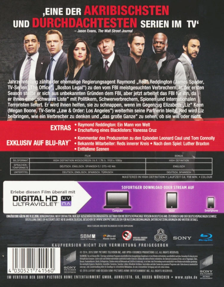 The Blacklist - Die komplette zweite Season [Blu-ray] - Bild 2 von 2
