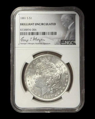 1881-S Morgan Silver Dollar * NGC BRILLIANT UNCIRCULATED BU * San Francisco