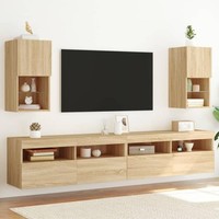 Tv-Schr?Nke Mit Led-Leuchten 2 Stk. Sonoma-Eiche 30,5X30X60 Cm