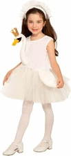Forum Novelties Girl's Swan Ballerina Costume Dress, White, Small