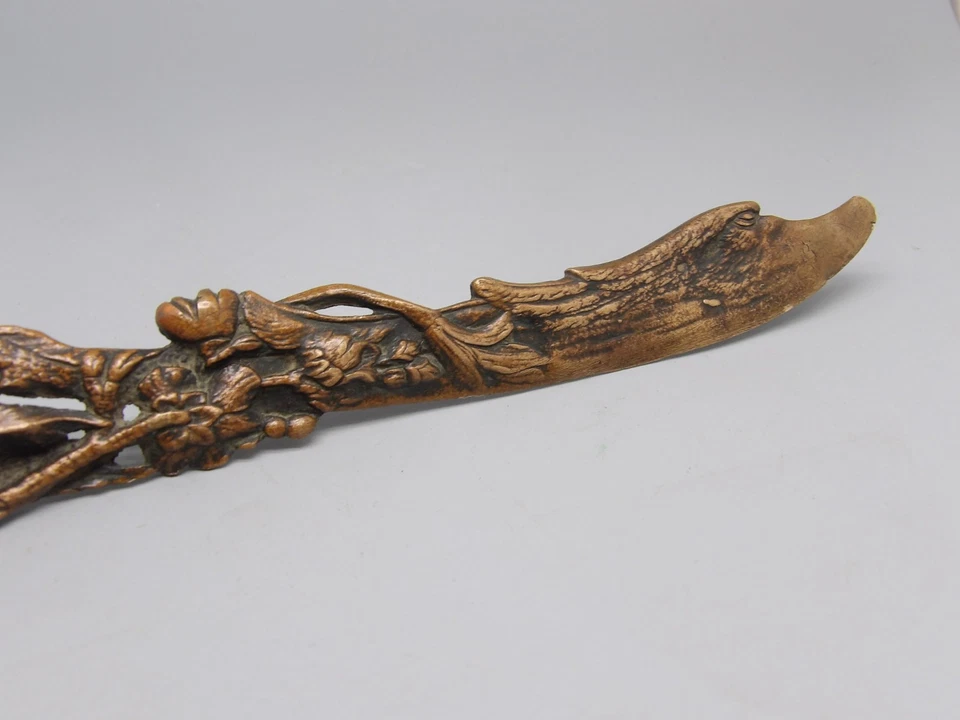 COUPE PAPIER OUVRE LETTRE XIX EN BRONZE MASSIF OUVRAGE - Photo 2/4