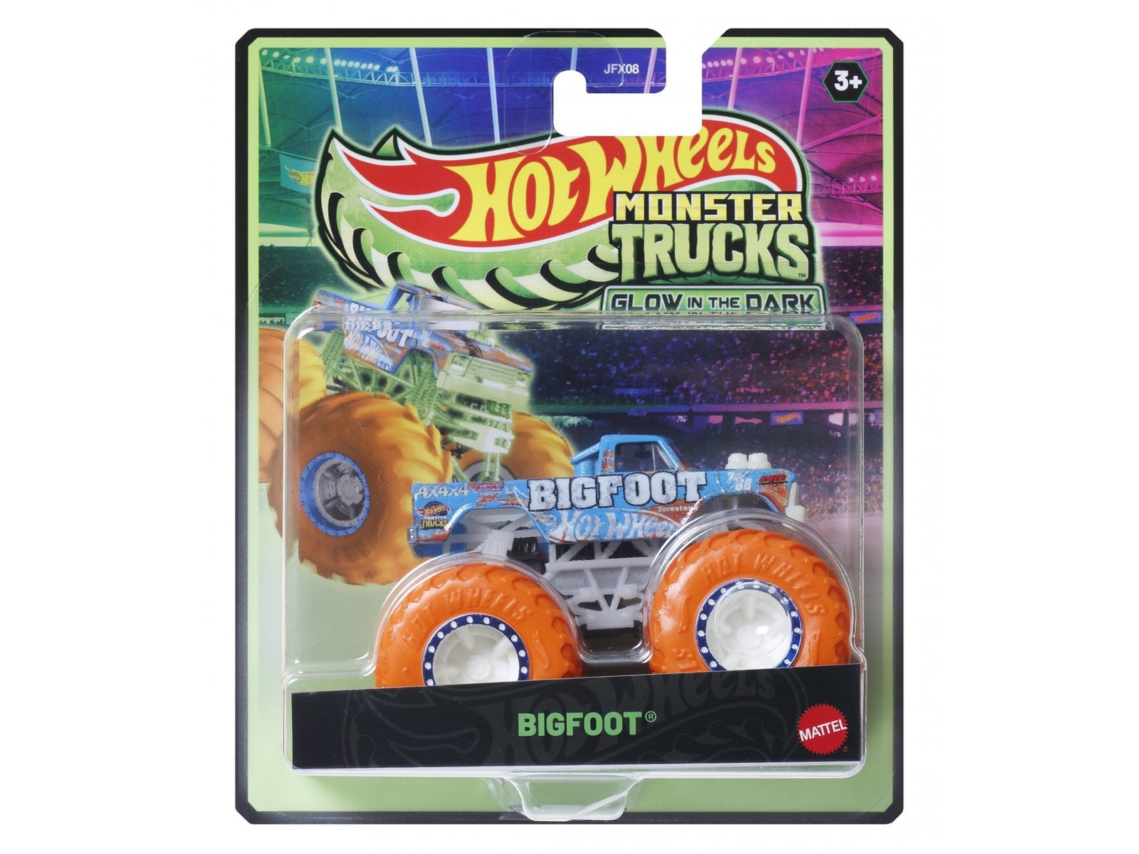 Hot Wheels Monster Truck Glow in The Dark 1:64 scale Bigfoot