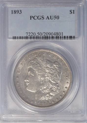 1893 morgan dollar PCGS AU50 ~
