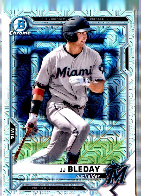 JJ Bleday 2021 Bowman Chrome #BCP-200 Prospects Mojo Refractor