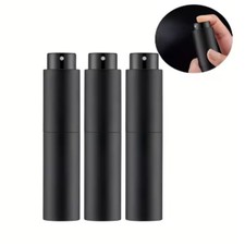 Refillable Cologne Container 3PCS Spray Bottle Travel Cologne Dispenser (Black)