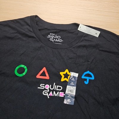 Netflix Squid Game T-Shirt Black 3XL Mens Crew Neck Short Sleeve Top NEW